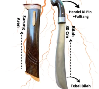 Golok Ruyung Baja Asli Premium Full Tang