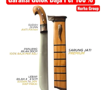 Golok Full Baja Asli Kuat & Tajam – Alat Potong Kayu, Bambu, dan Sembelih